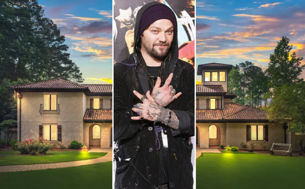 Exterior view of Bam Margera's current house showing where the former Jackass star lives now