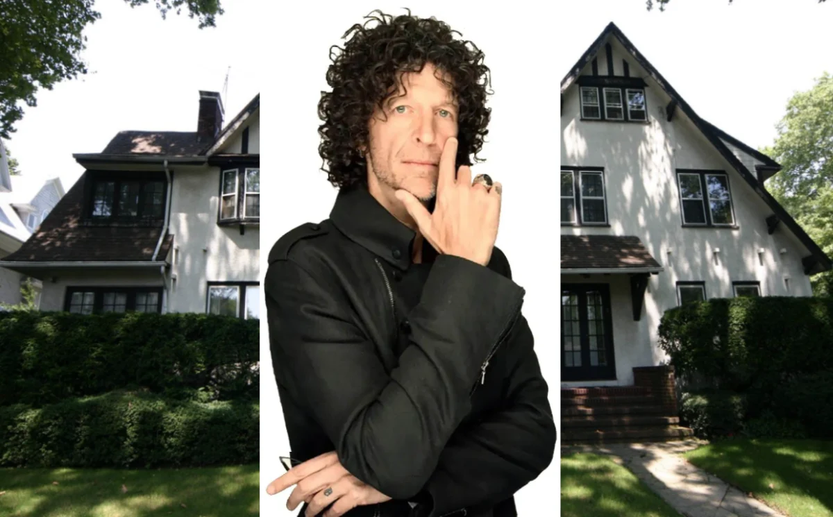 Howard Stern's luxury mansion house in Palm Beach, Florida – aerial exterior view