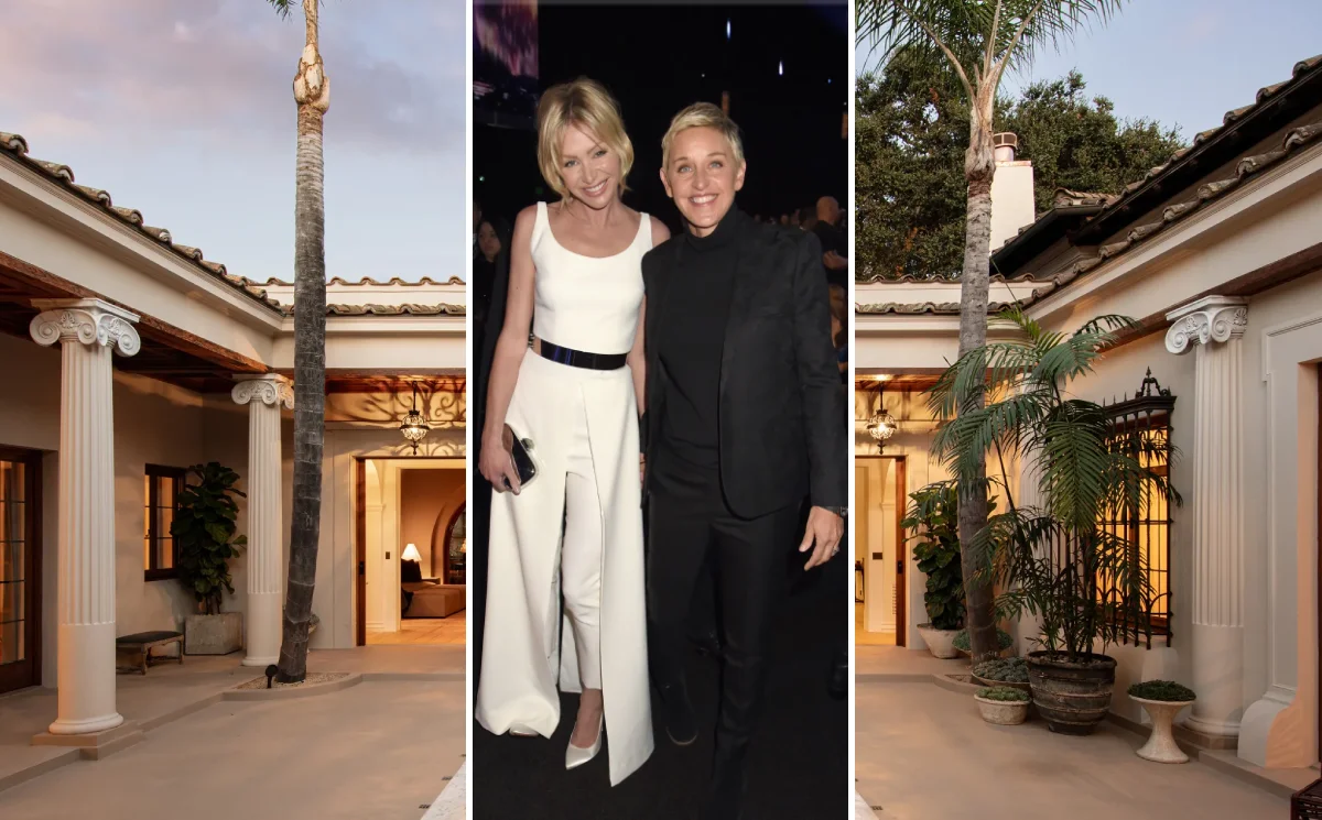 Luxury house portfolio of Ellen DeGeneres and Portia de Rossi featuring their Montecito and Beverly Hills estates