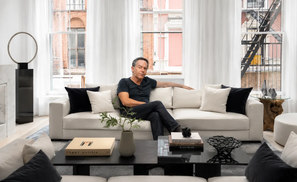 Inside Greg Gutfeld's new $10.5 million SoHo penthouse apartment in New York City, featuring modern luxury interiors and spacious living areas