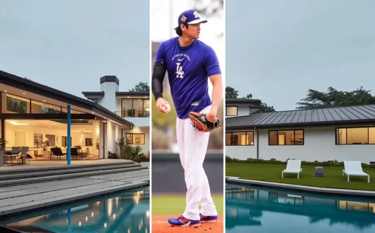 Modern luxury home of Dodgers star Shohei Ohtani located in La Cañada Flintridge, Los Angeles.