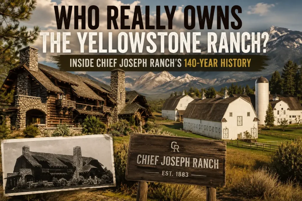 Real Yellowstone Ranch owner Shane Libel standing at Chief Joseph Ranch, the authentic Dutton Ranch filming location in Darby, Montana