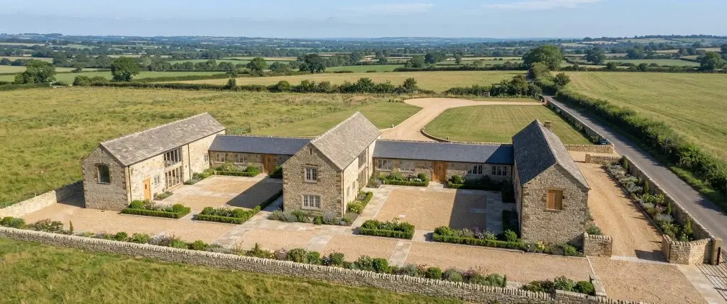 David and Victoria Beckham's converted farmhouse in the Cotswolds