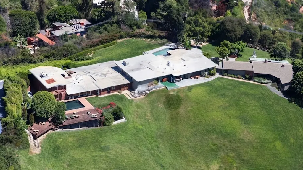 Jack Nicholson's hillside home on the Mulholland ridge above Beverly Hills