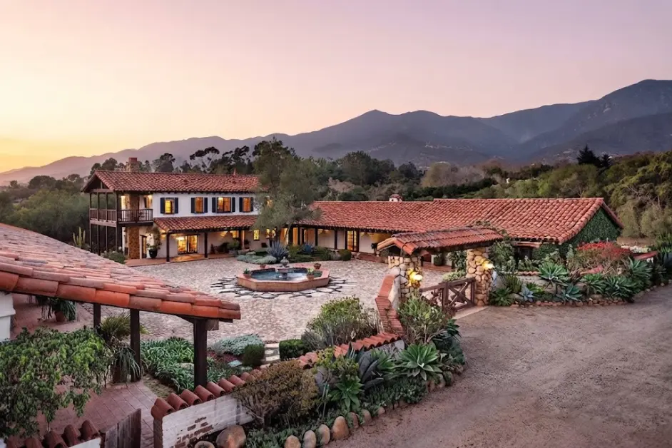 Kendall Jenner's Montecito equestrian estate with historic adobe buildings